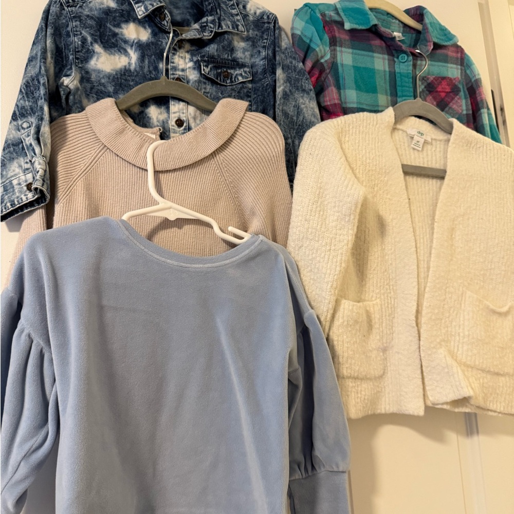 Zara Blue and Cream Sweater Collection